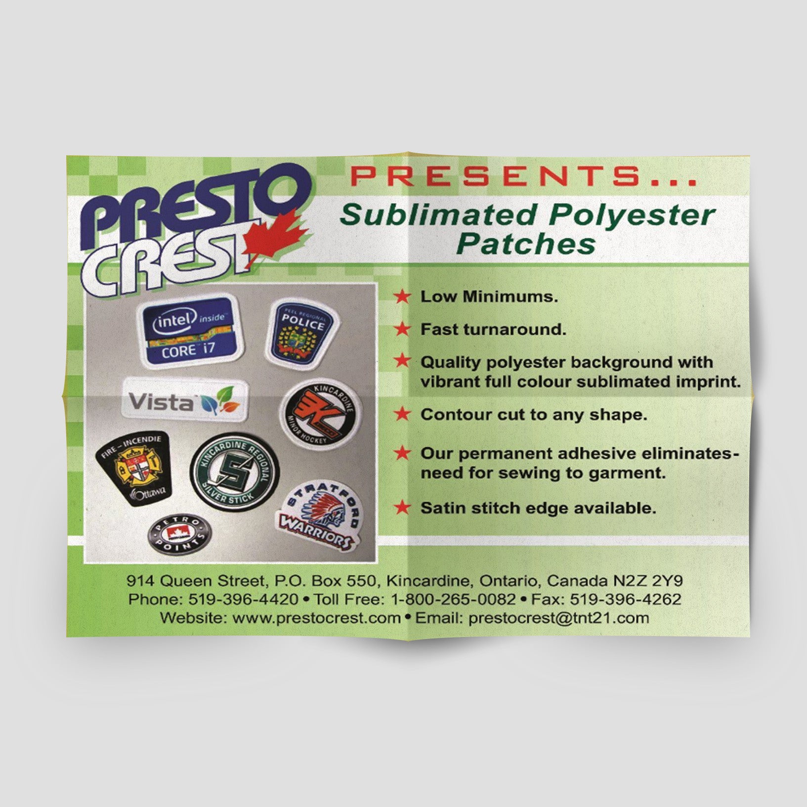 Sublimated Patches_Presto Crest – Halftime Holdings